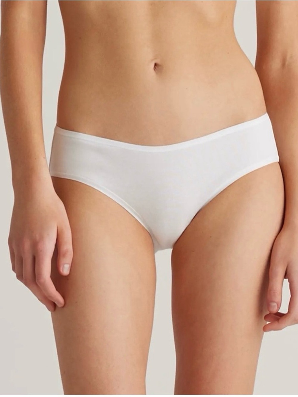 Quince White Cotton Hipster Brief